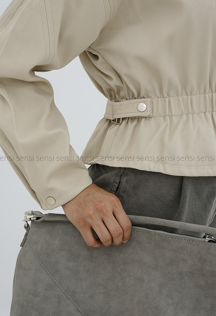 ترنچ کت عروسکی جلوزیپ آستر دار کد1006727